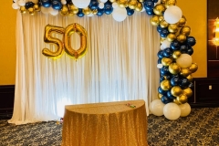 Organic-Balloon-Garland-for-50th-Number-Party